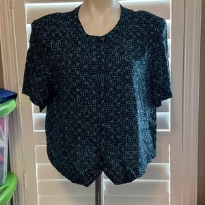 Liz Baker Black and Green Blouse